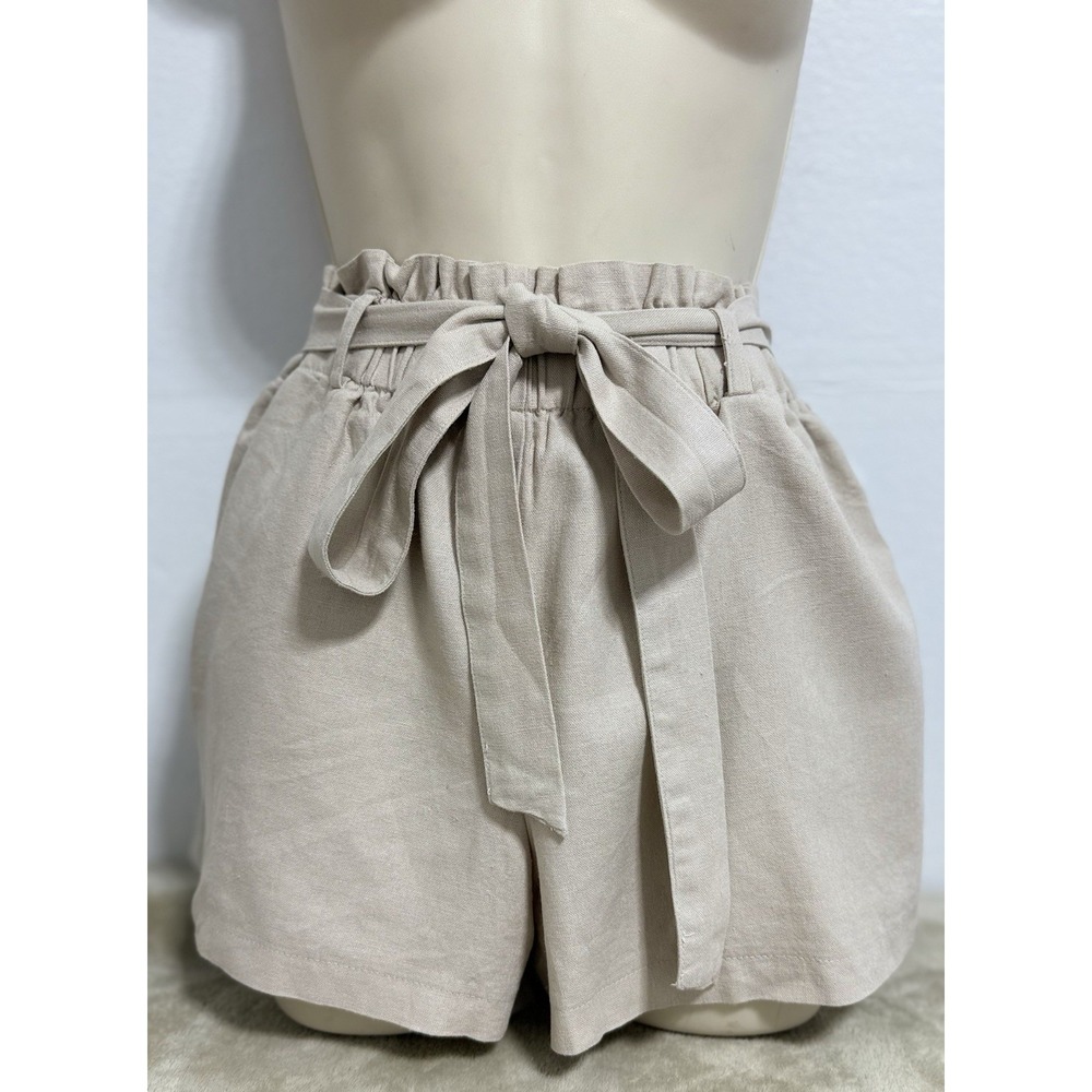 HAVE LOS ANGELES‎ Shorts Womens Size Large Paperback Brown Cotton Woven Belt